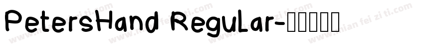 PetersHand Regular字体转换